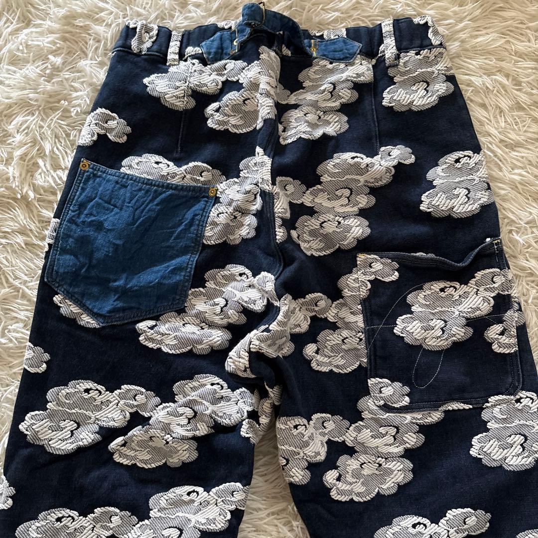 メルシーボークー　デニムパンツ　サルエルパンツ　jacquard cotton