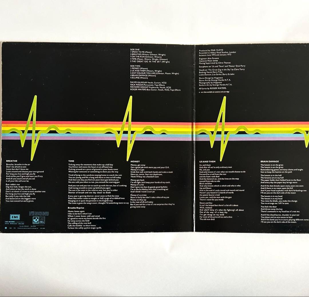 【UK盤LP】PINK FLOYD DARK SIDE A10/B9 付属品有
