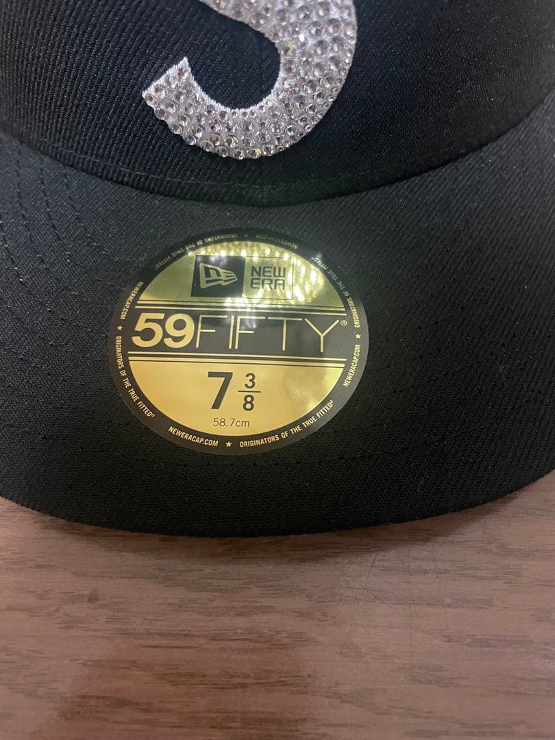 帽子 7 3/8 Supreme Swarovski S Logo New Era