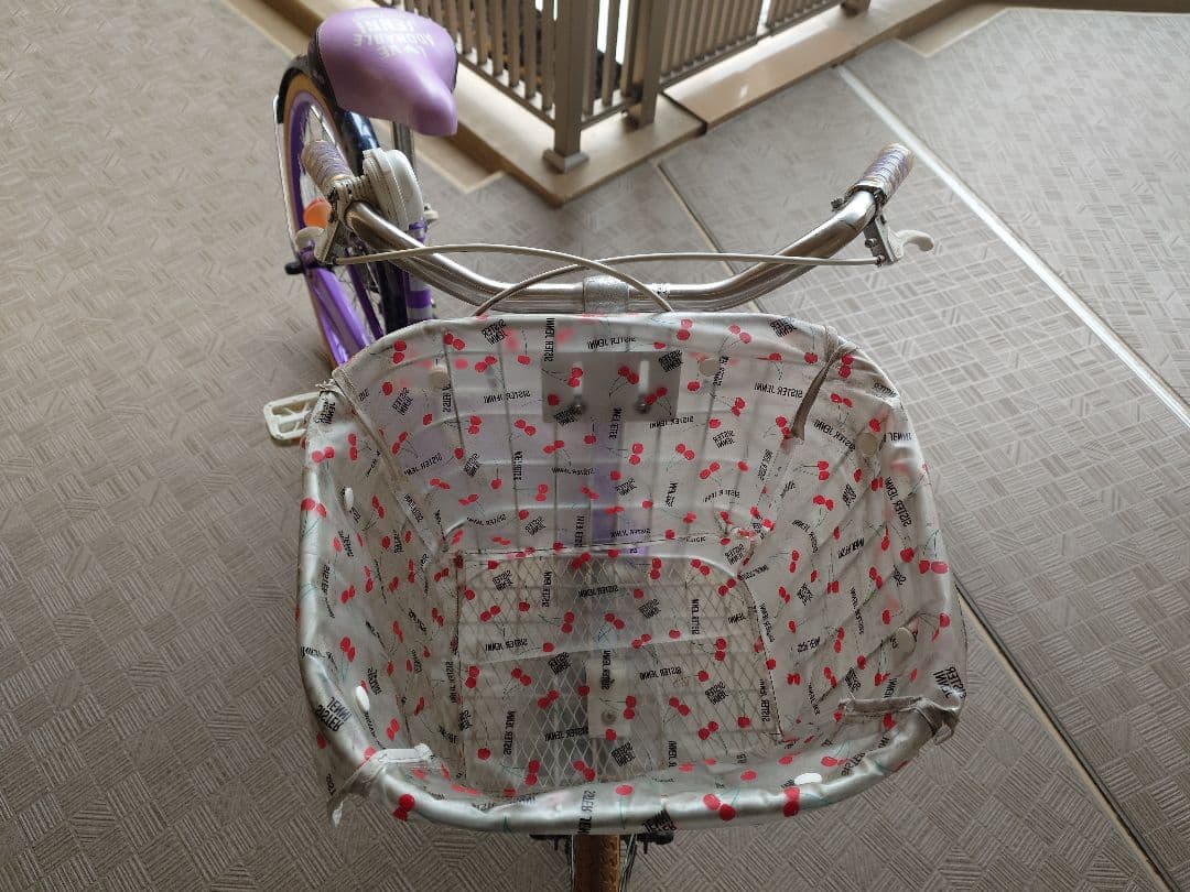 はるさま専用　２２インチ　子供用自転車 パープル バスケット付き　大阪市内