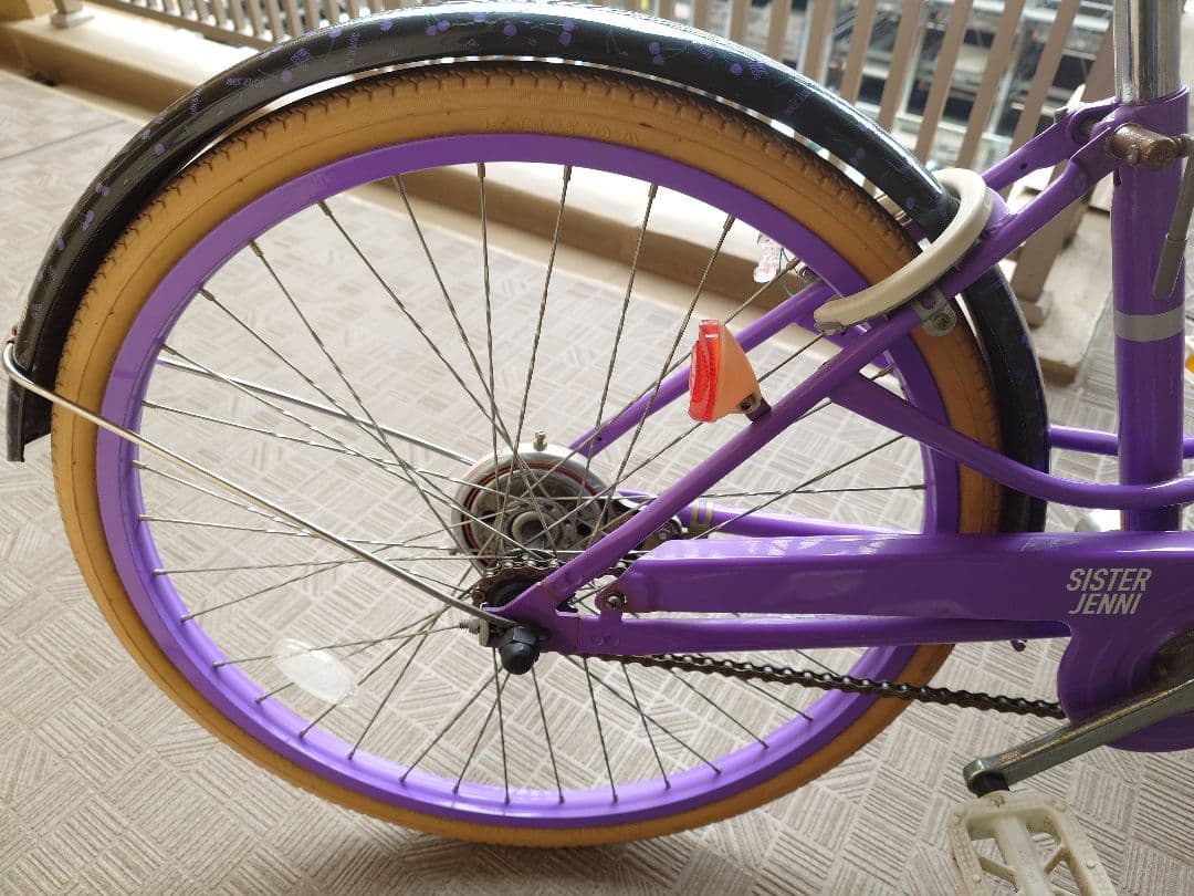 はるさま専用　２２インチ　子供用自転車 パープル バスケット付き　大阪市内