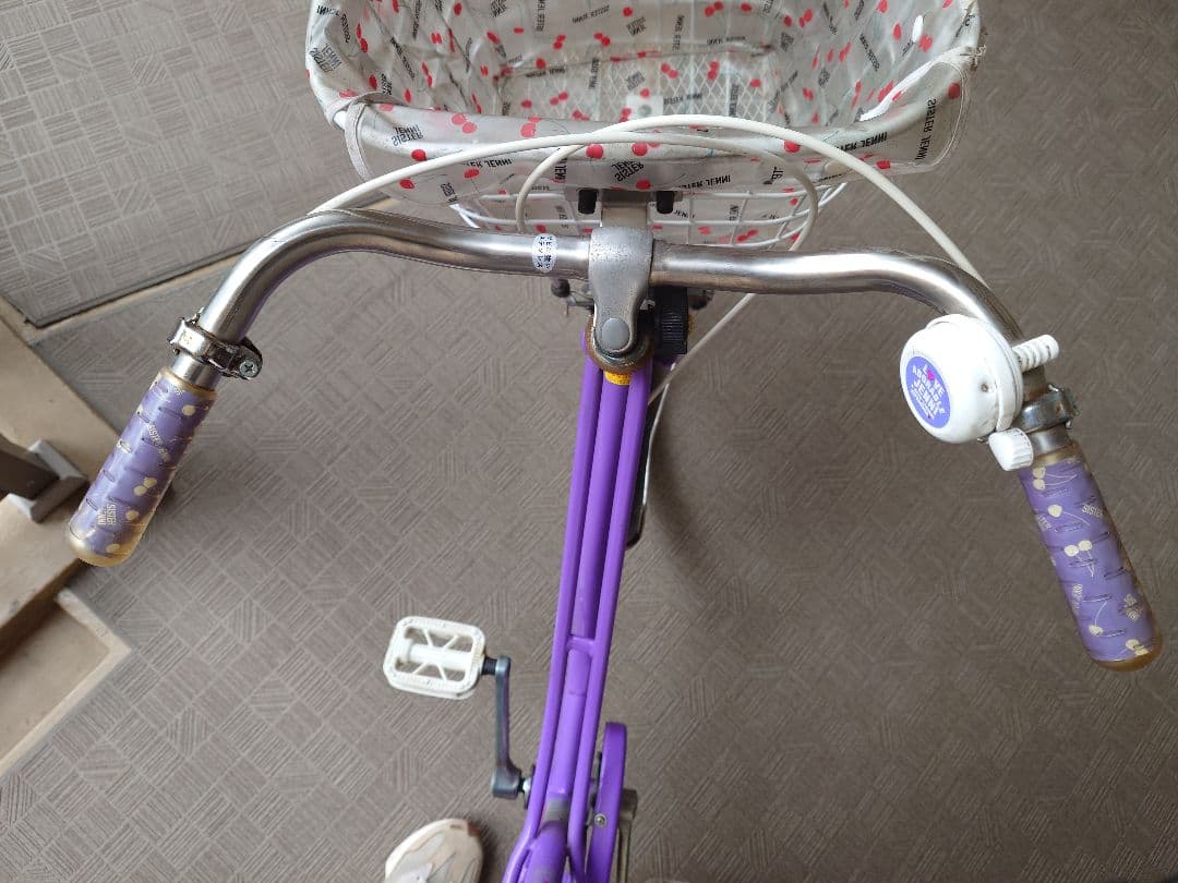 はるさま専用　２２インチ　子供用自転車 パープル バスケット付き　大阪市内