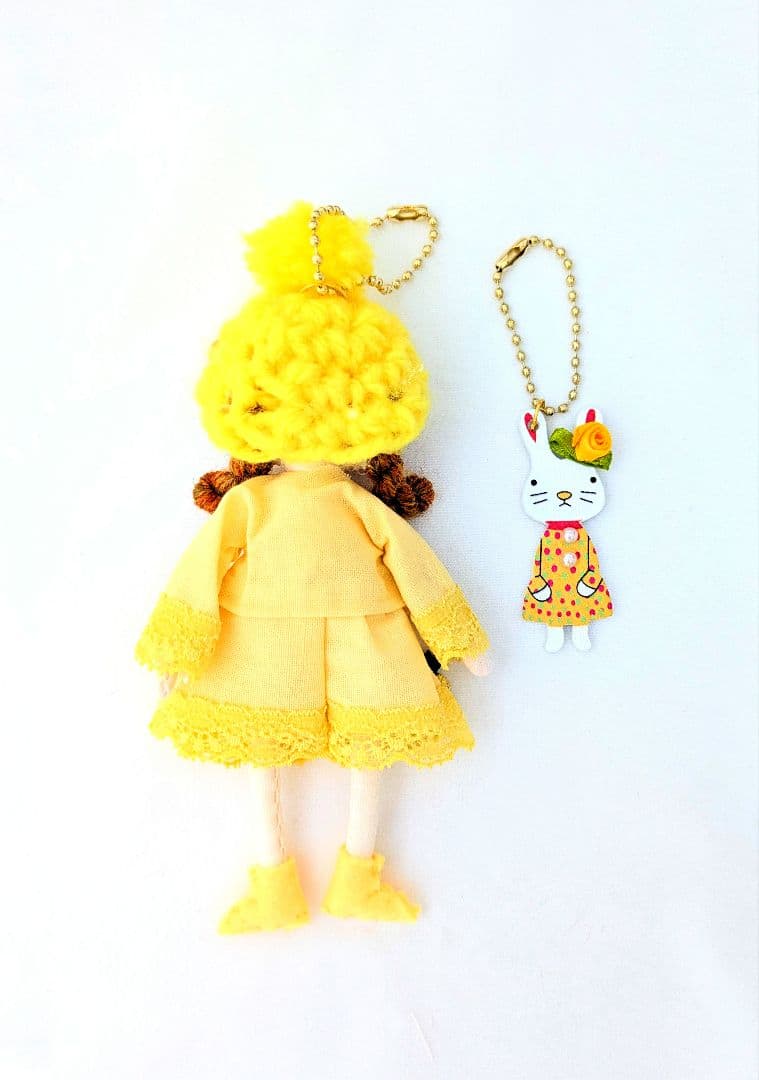 ハンドメイド ドールチャーム バッグチャーム お人形