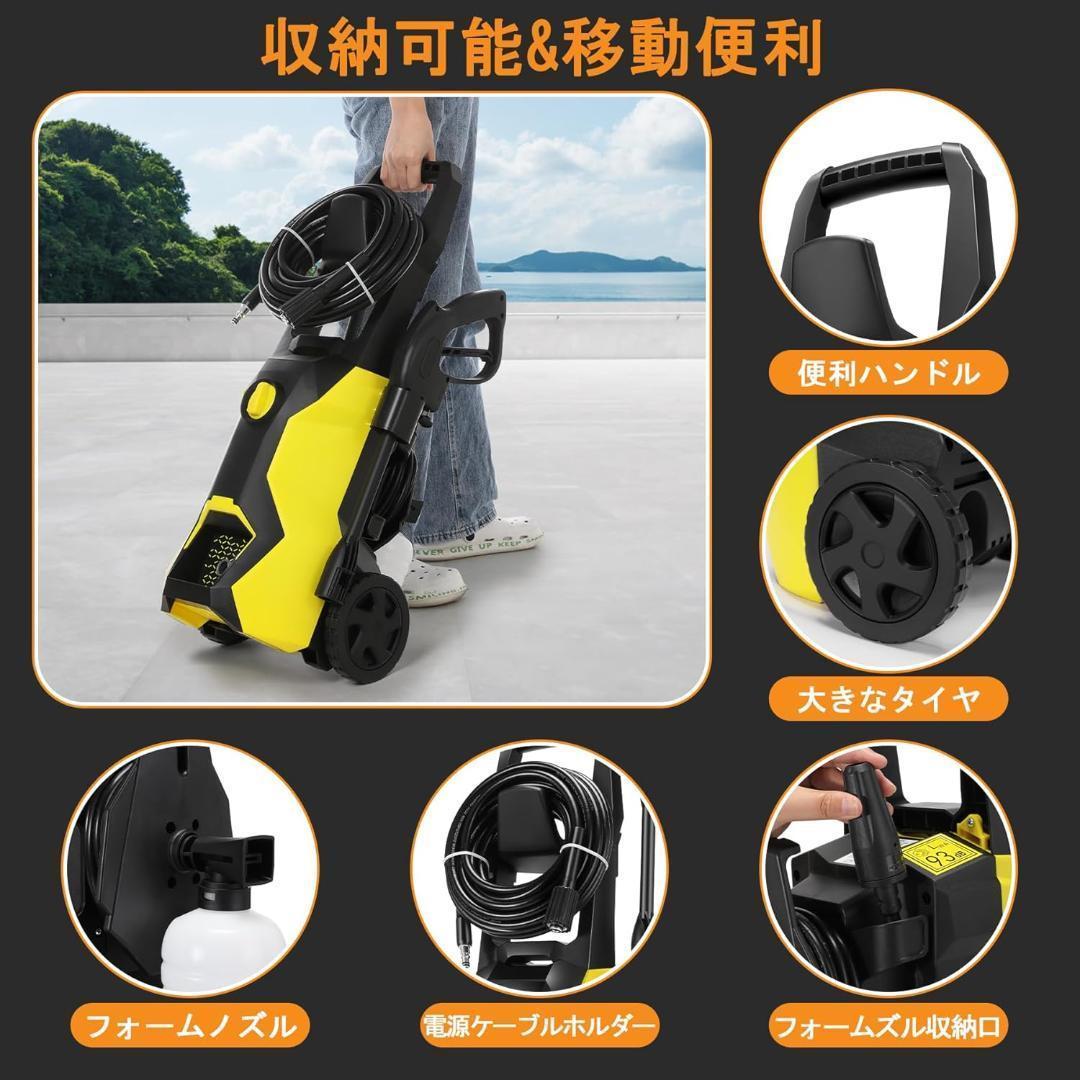 高圧洗浄機 1500W 最大吐出圧力14MPa 水道直結・自吸両用