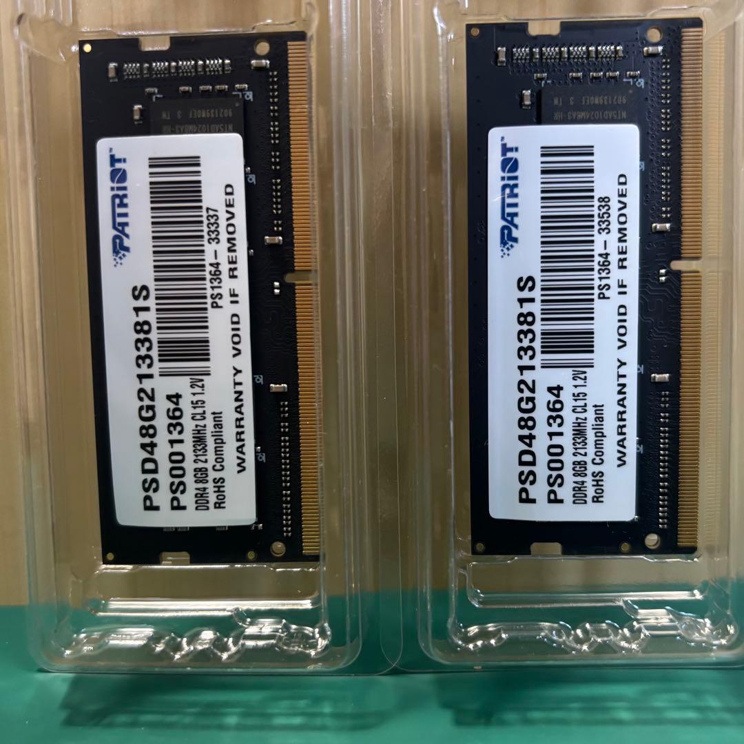 PATRIOT DDR4 8GBx2 ノートパソコン用メモリ2133MHz