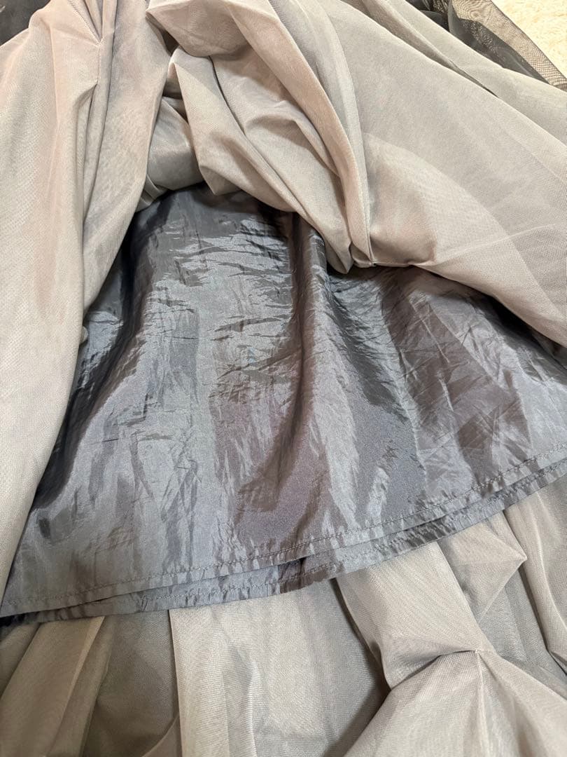 THE TOÉ Iris Tulle Skirtグレー