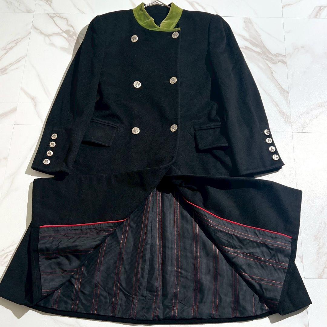 鑑定済・美品 エルメス カシミヤ100% ロングコート ナポレオンコート 40