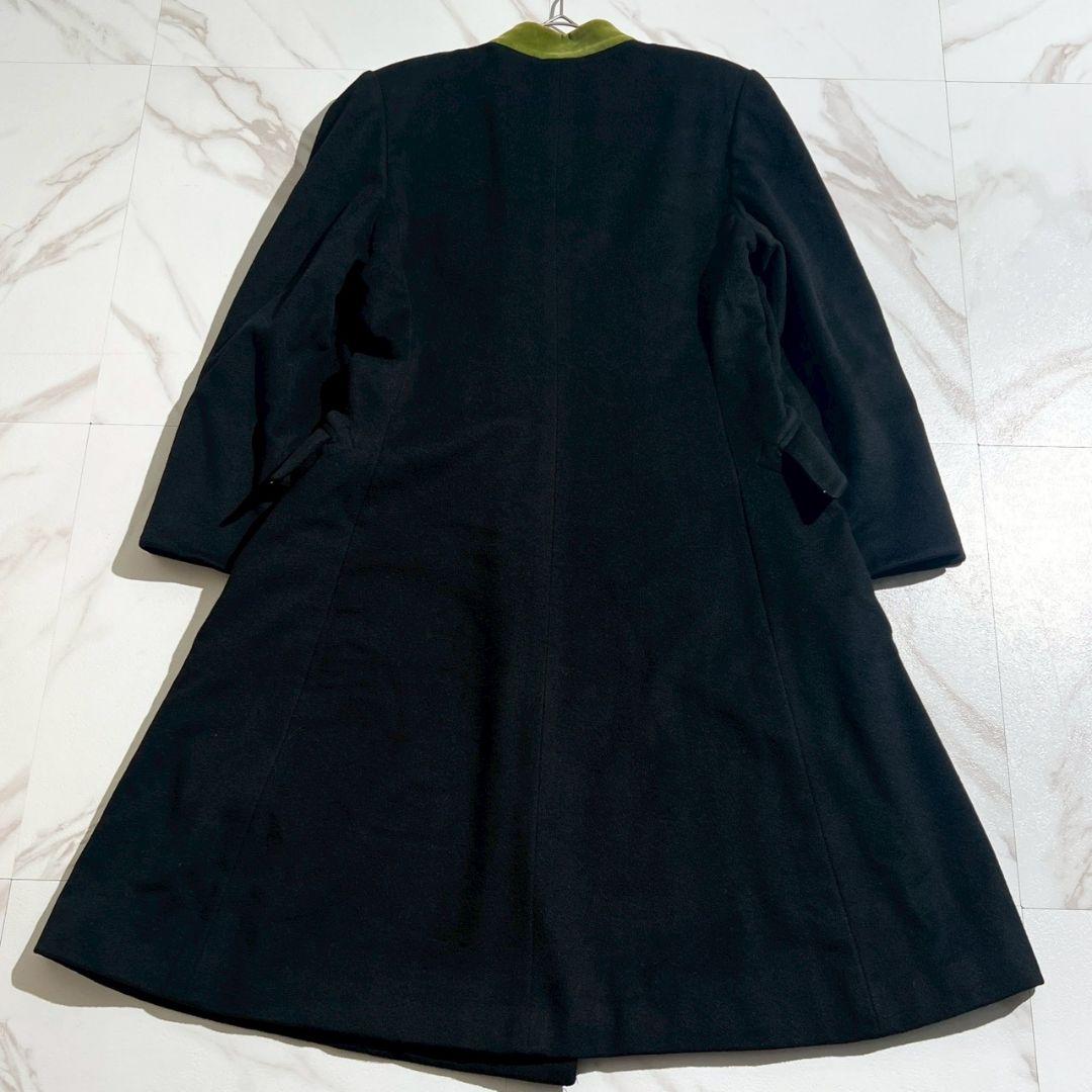 鑑定済・美品 エルメス カシミヤ100% ロングコート ナポレオンコート 40
