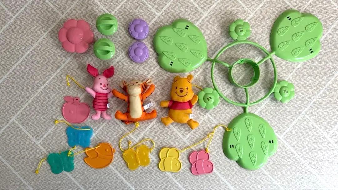 プーメリー　くまのプーさん えらべる回転6WAYジムにへんしんメリー パーツ全て