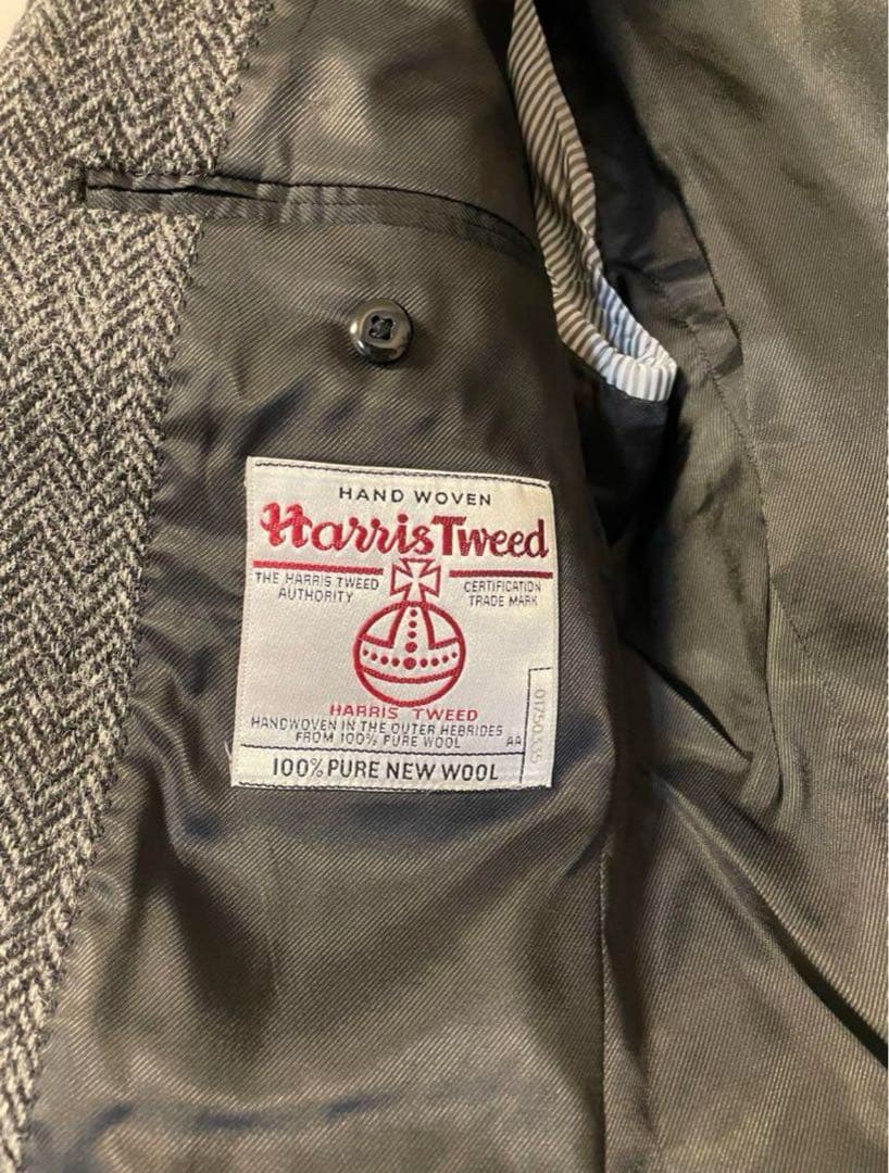 【SALE‼️】Harris Tweed ヘリンボーン テーラードジャケット　M