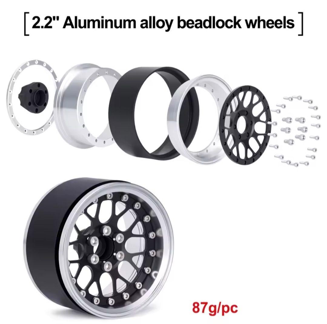 【未使用に近い】1/10 RC クローラー用 2.2インチ タイヤ&ホイール