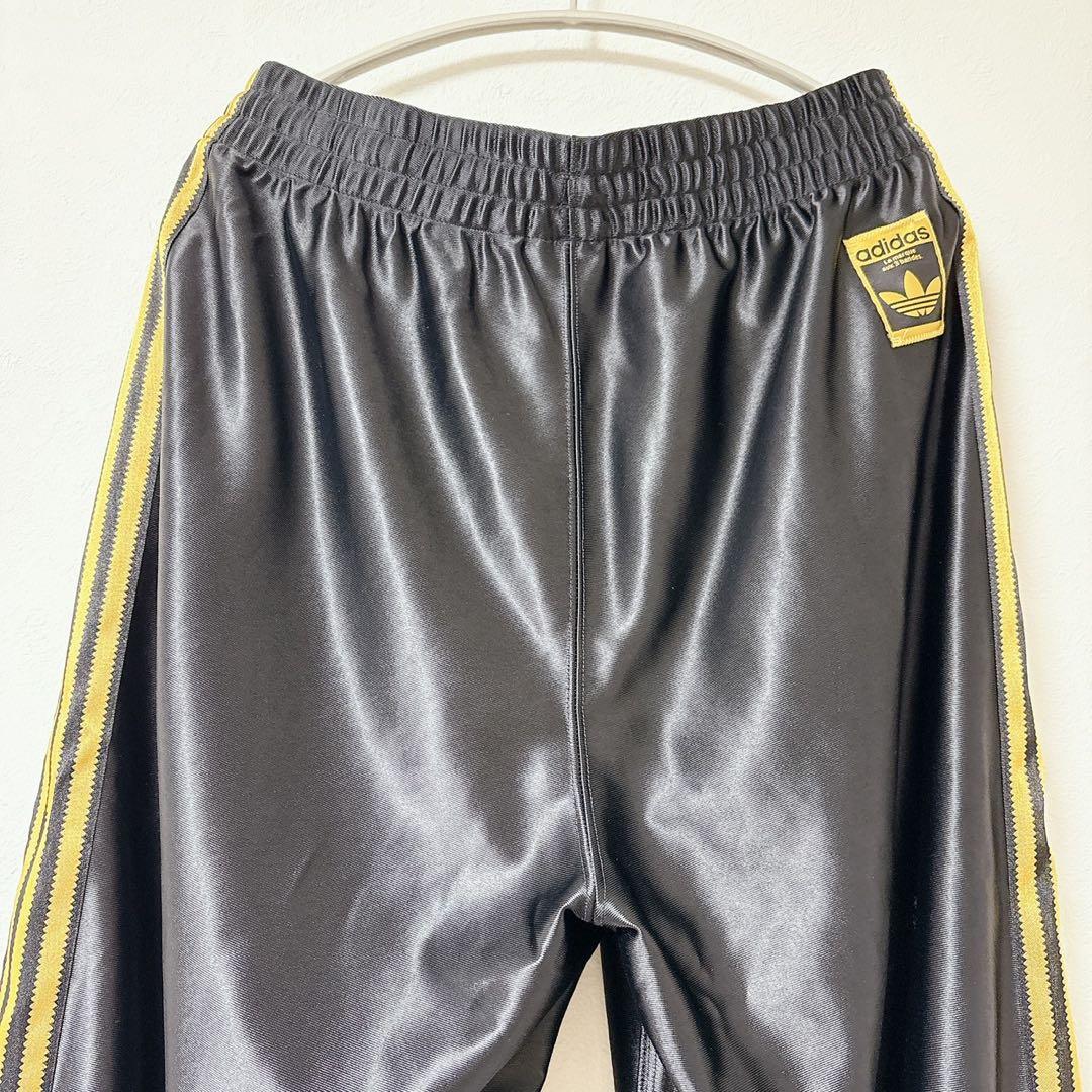【新品】アディダス トラックパンツ 黒/ゴールド M ジャージ トレフォイル