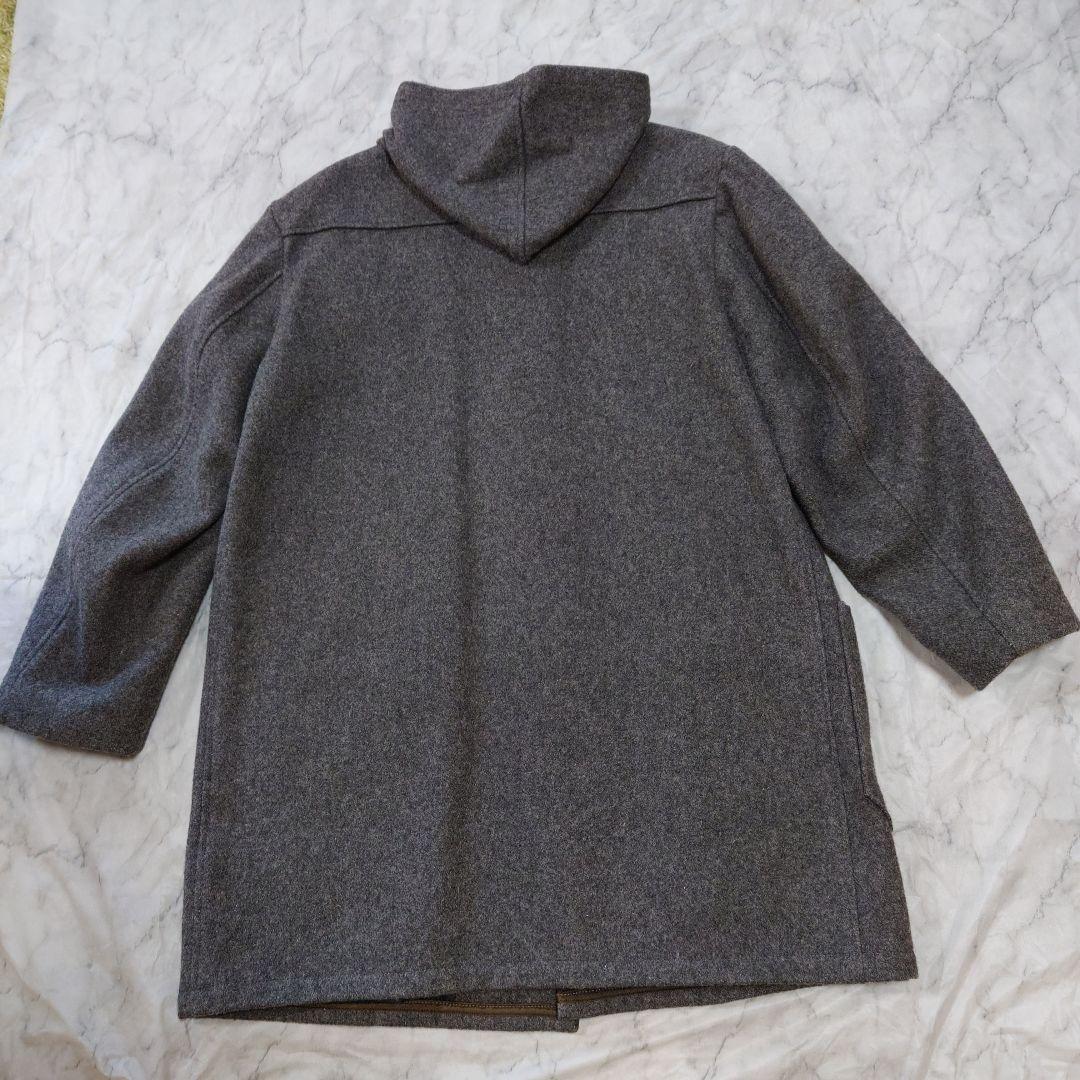 ヴィンテージ厚手Schott グレー ダッフルコート フード付き未使用に近い４０