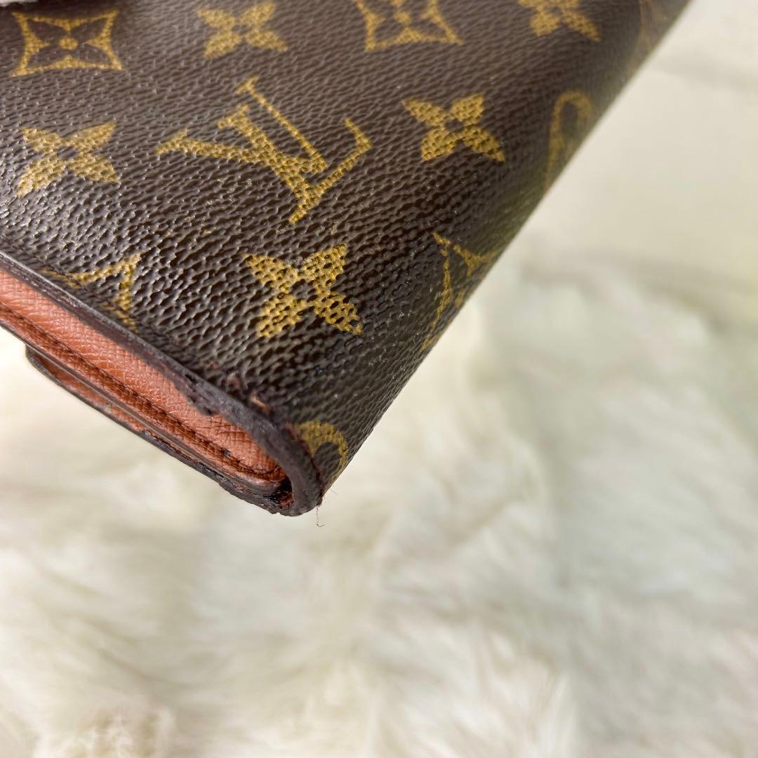 LOUIS VUITTON モノグラム ポルト トレゾール・エテュイ パピエ　茶
