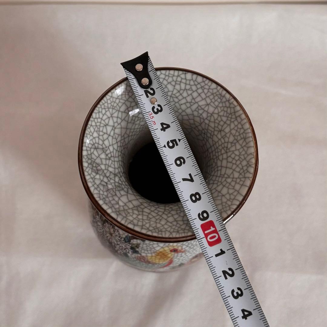 官窯焼き 粉彩描金 磁器 花瓶 景徳鎮 置物　中国陶磁 中国美術