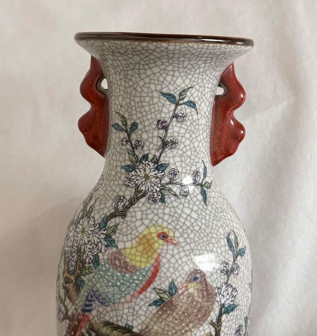 官窯焼き 粉彩描金 磁器 花瓶 景徳鎮 置物　中国陶磁 中国美術