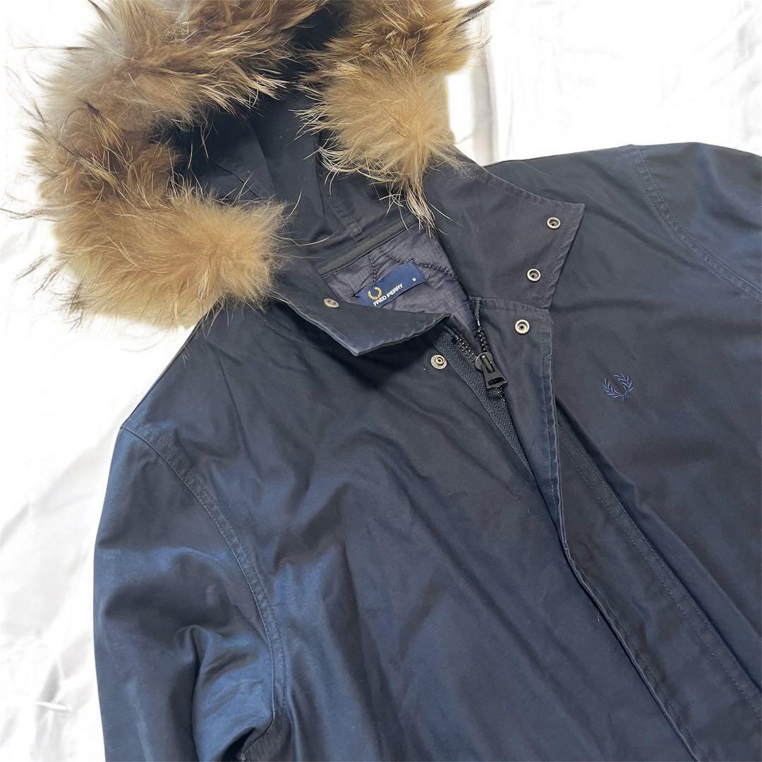 FRED PERRY フレッドペリー ダークネイビー モッズコート フード付