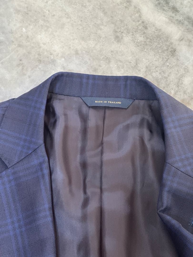 Brooks Brothers　ネイビー チェック柄 テーラードジャケット