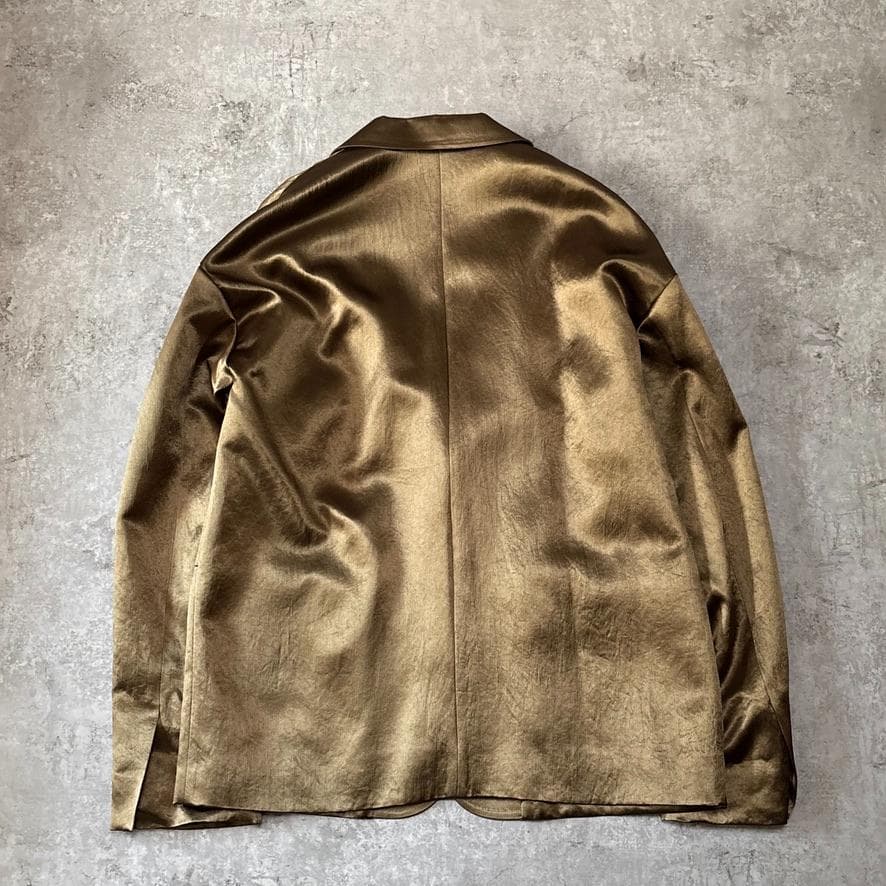 極美品 23AW ロエベ サテン ジャケット ブレザー コート 44 アナグラム