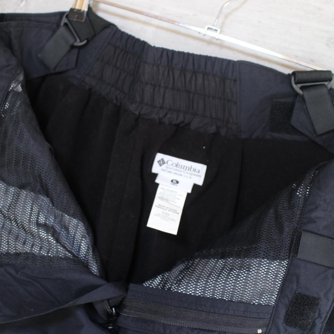 【超美品 超高機能】サスペンダー付 チタニウム【XL】コロンビア スノーパンツ