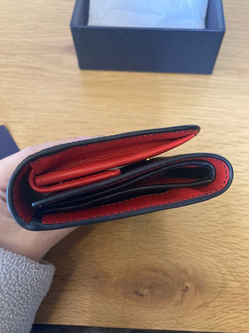 【新品未使用】 PRADA 三つ折り財布 ブラック バイカラー プラダ
