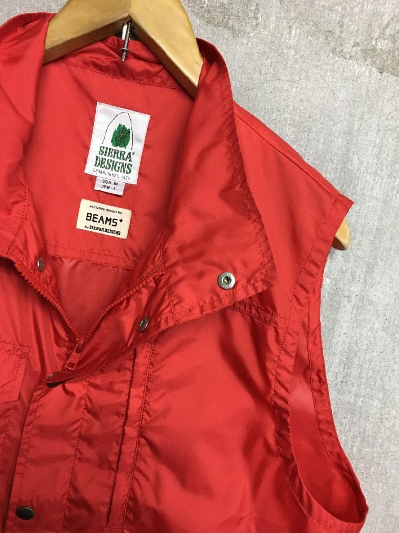ビームス 別注 美品 25ss サイズL シェラデザイン パッカブル ベスト