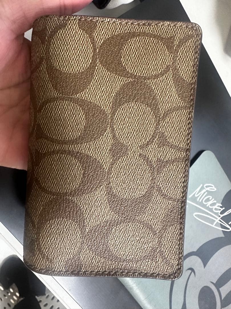 COACH 二つ折り財布 ブラウン/ワイン