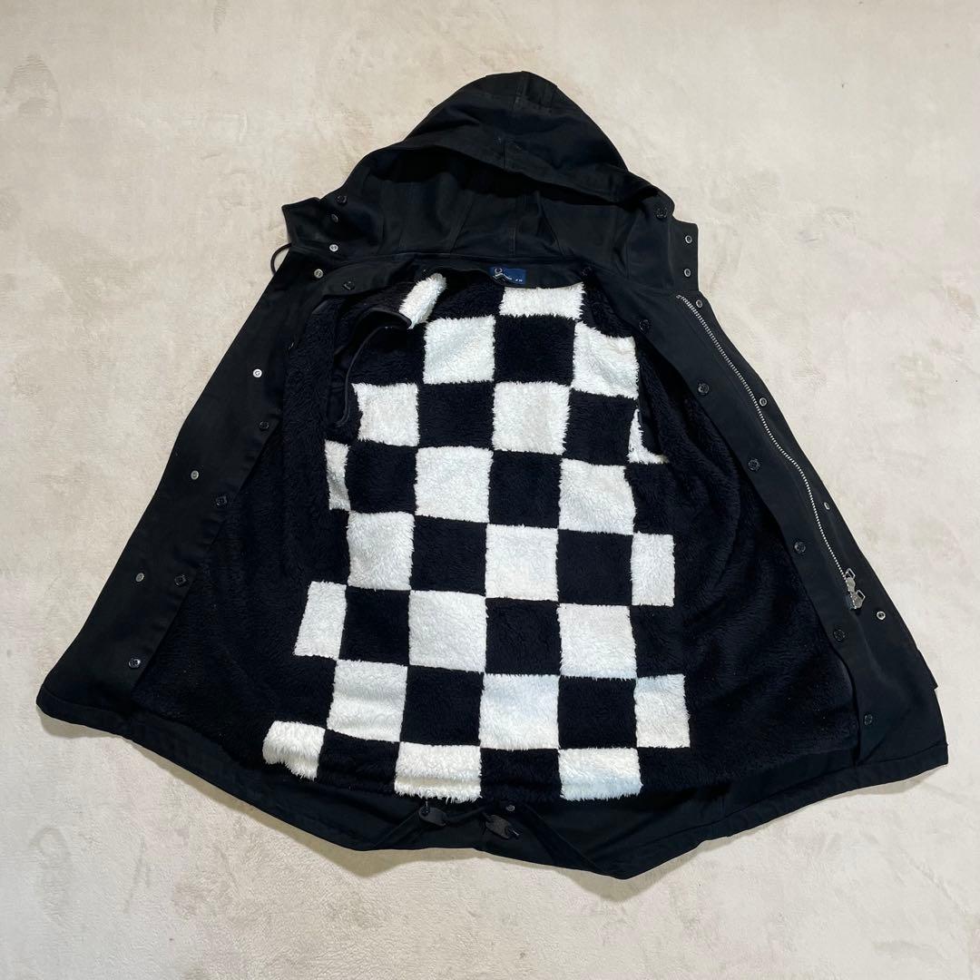 FRED PERRY モッズコート　内側ライナー付き　刺繍ロゴ　XS