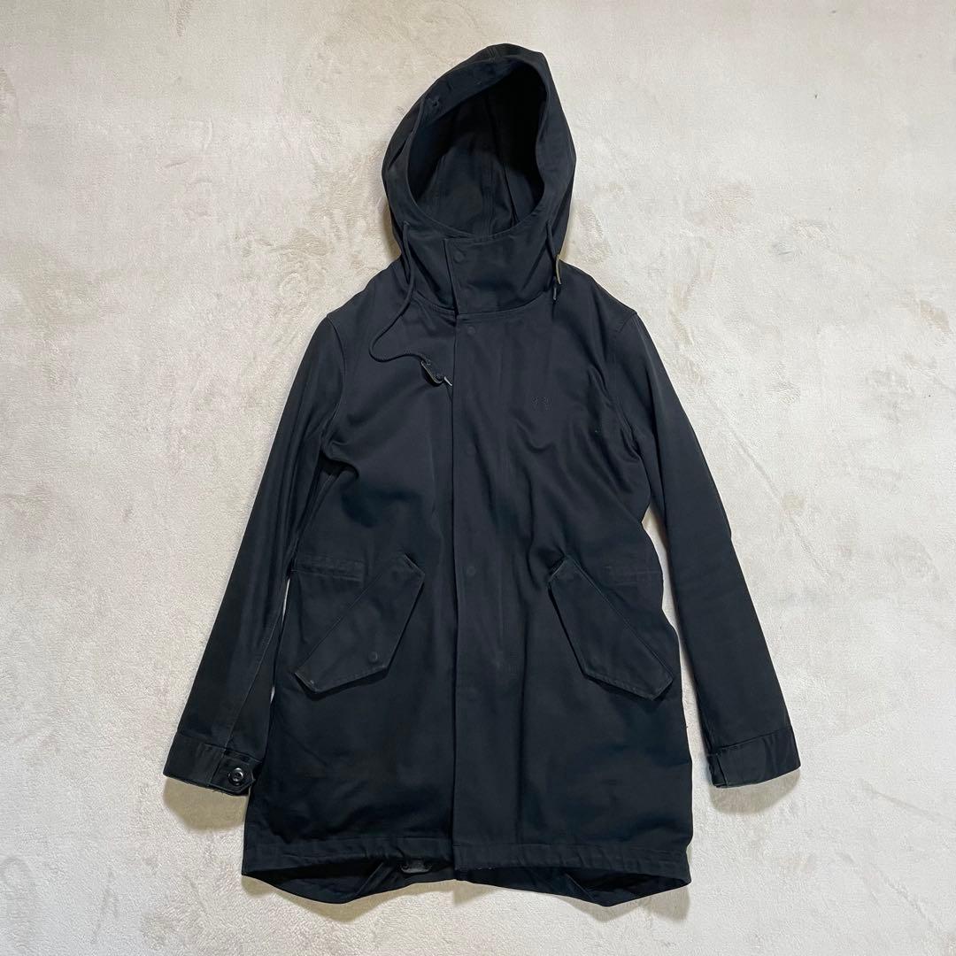 FRED PERRY モッズコート　内側ライナー付き　刺繍ロゴ　XS