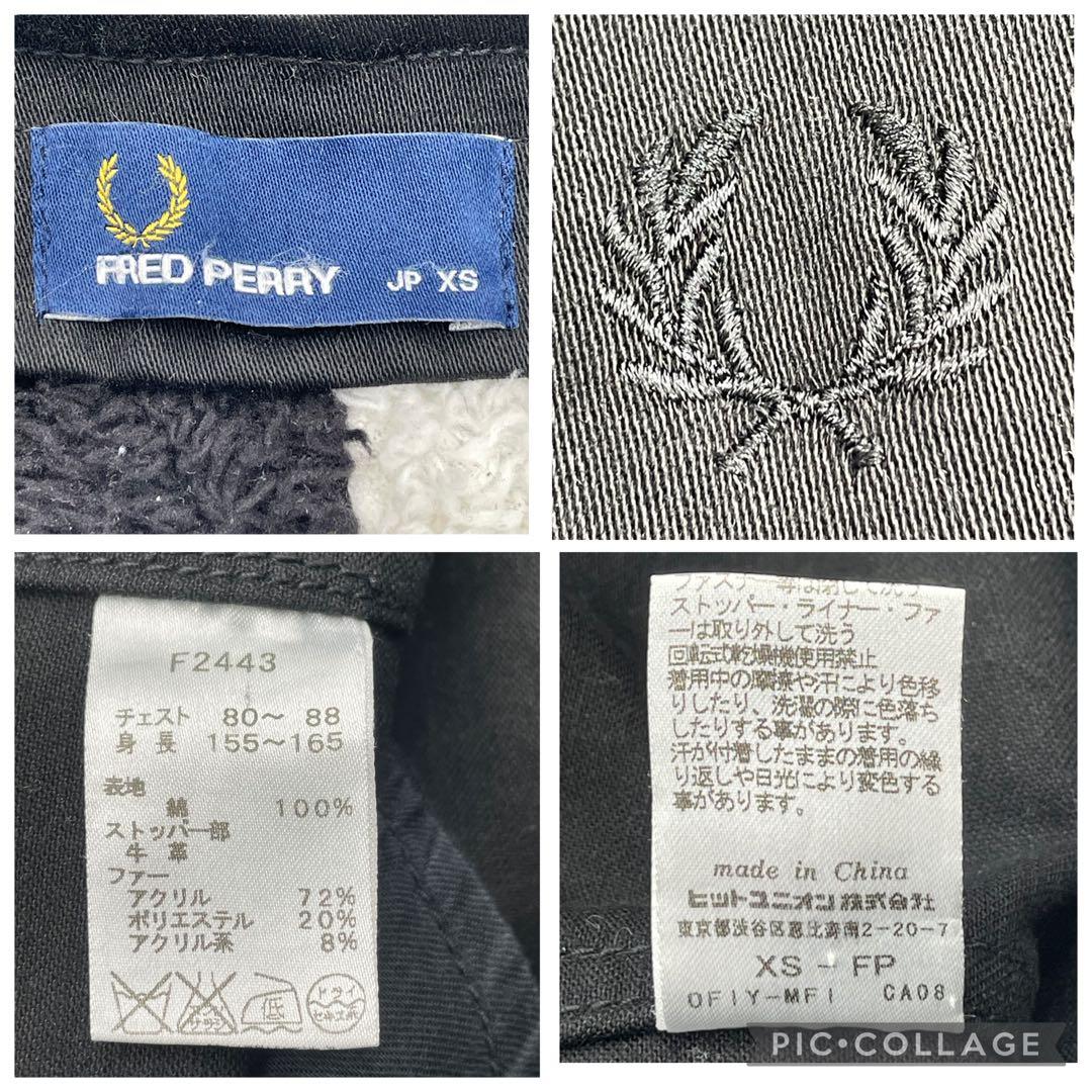FRED PERRY モッズコート　内側ライナー付き　刺繍ロゴ　XS