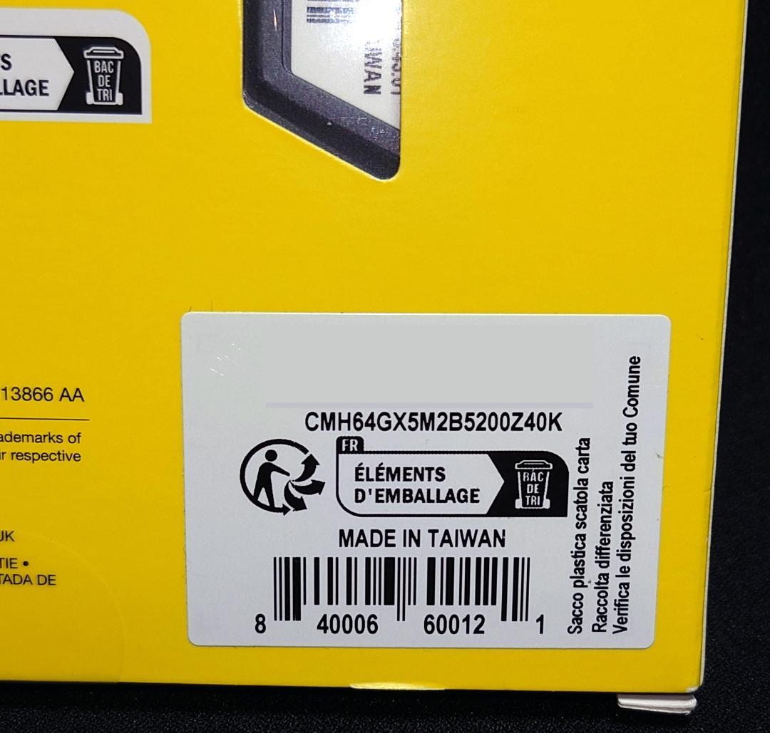 Corsair DDR5 VENGEANCE RGB 64GB 未開封 5200