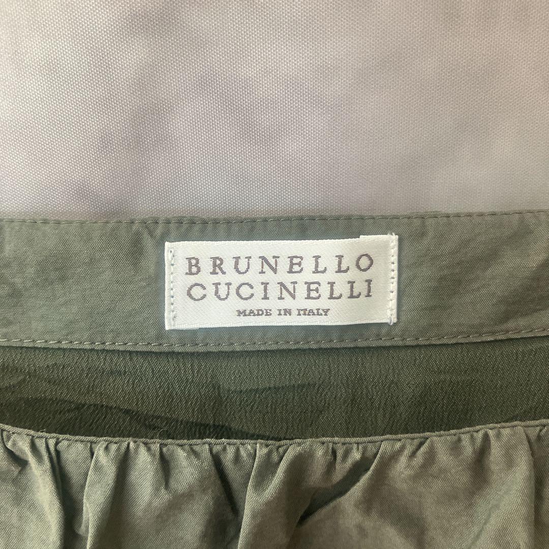 BRUNELLO CUCINELLI【M】カーキ　ワンピース　ブルネロクチネリ