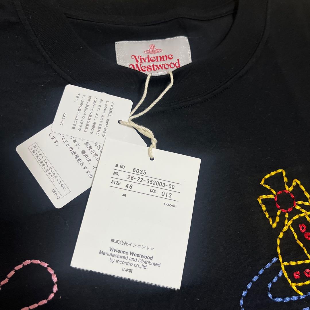 Vivienne Westwood 新品 MAN RED オーブ スカル刺繍 T