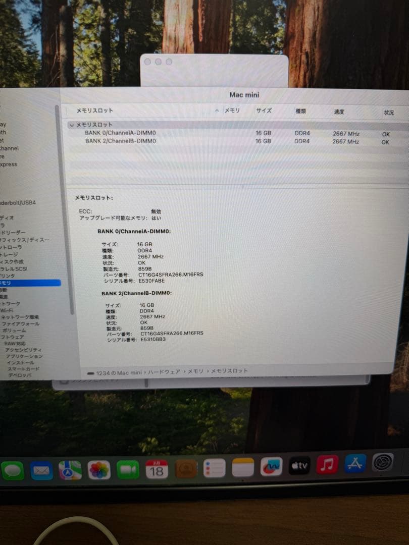 Mac mini 2018 32GB/1TB ハイエンドモデル