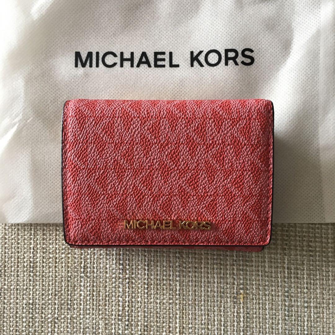 新品　マイケルコース　MICHEAL KORS 財布　レッド　ピンク