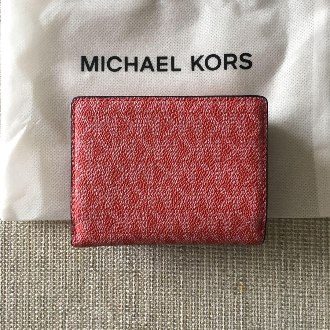 新品　マイケルコース　MICHEAL KORS 財布　レッド　ピンク