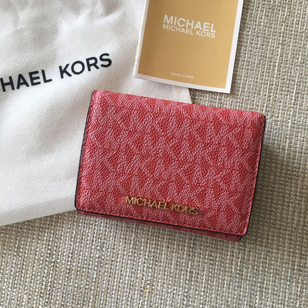 新品　マイケルコース　MICHEAL KORS 財布　レッド　ピンク