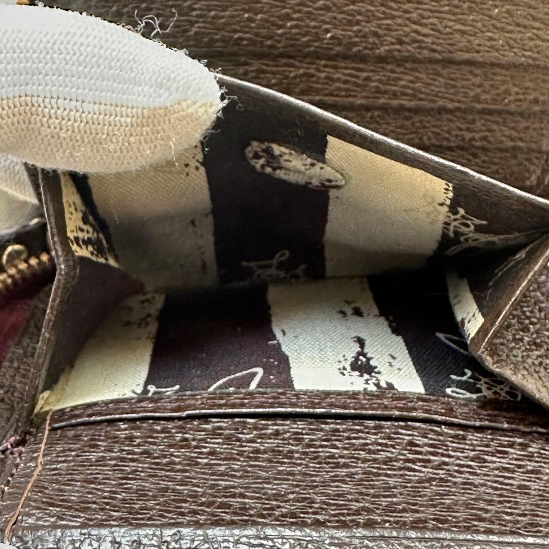 Vivienne Westwood ダークブラウン ラウンド ファスナー