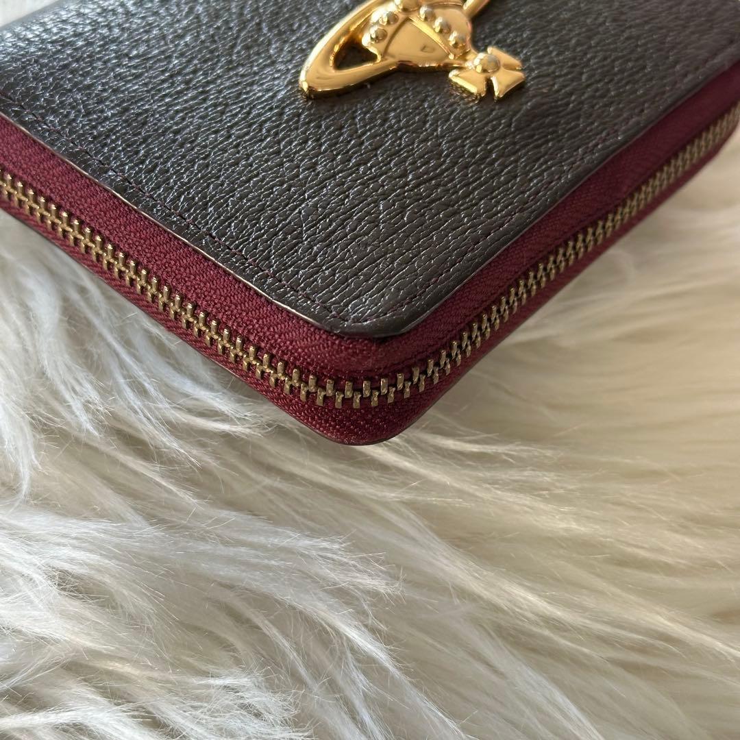 Vivienne Westwood ダークブラウン ラウンド ファスナー