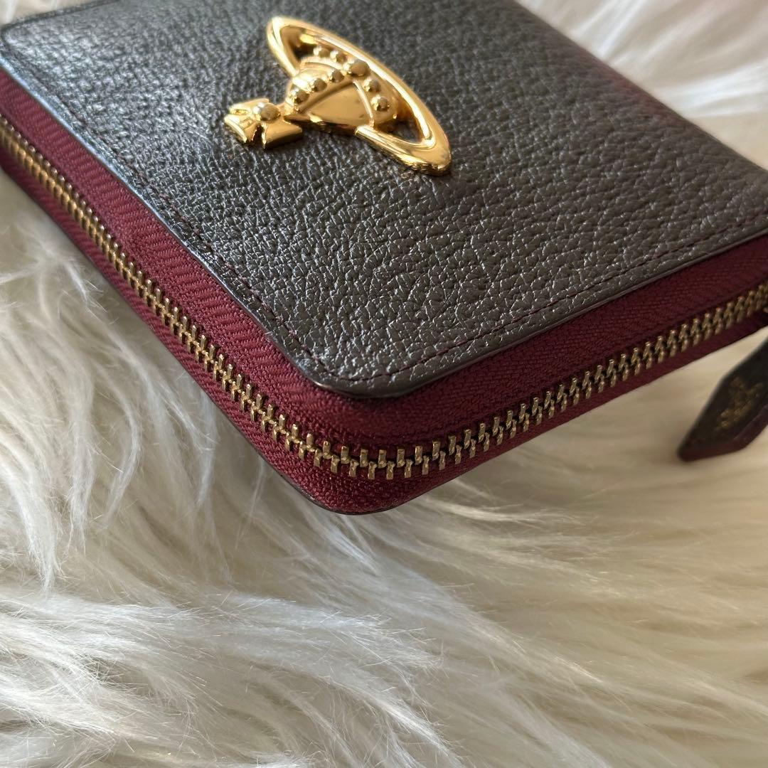 Vivienne Westwood ダークブラウン ラウンド ファスナー