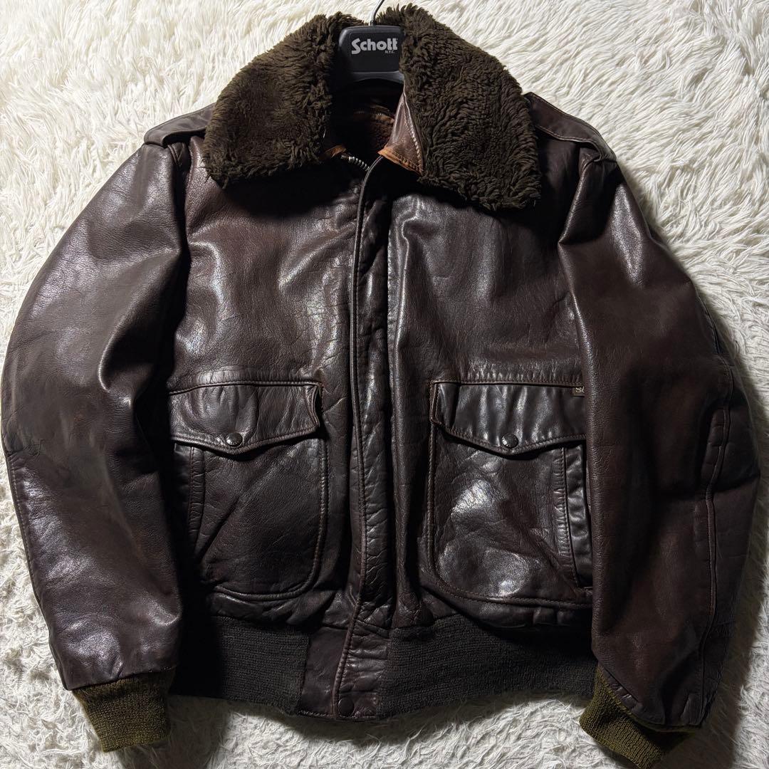 モ*ト様 46サイズ ■schott フライトジャケット　 G-1 襟ボア　67