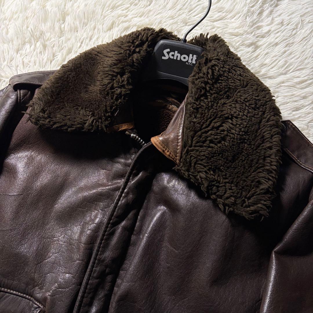 モ*ト様 46サイズ ■schott フライトジャケット　 G-1 襟ボア　67