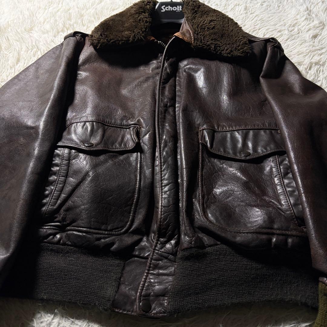 モ*ト様 46サイズ ■schott フライトジャケット　 G-1 襟ボア　67