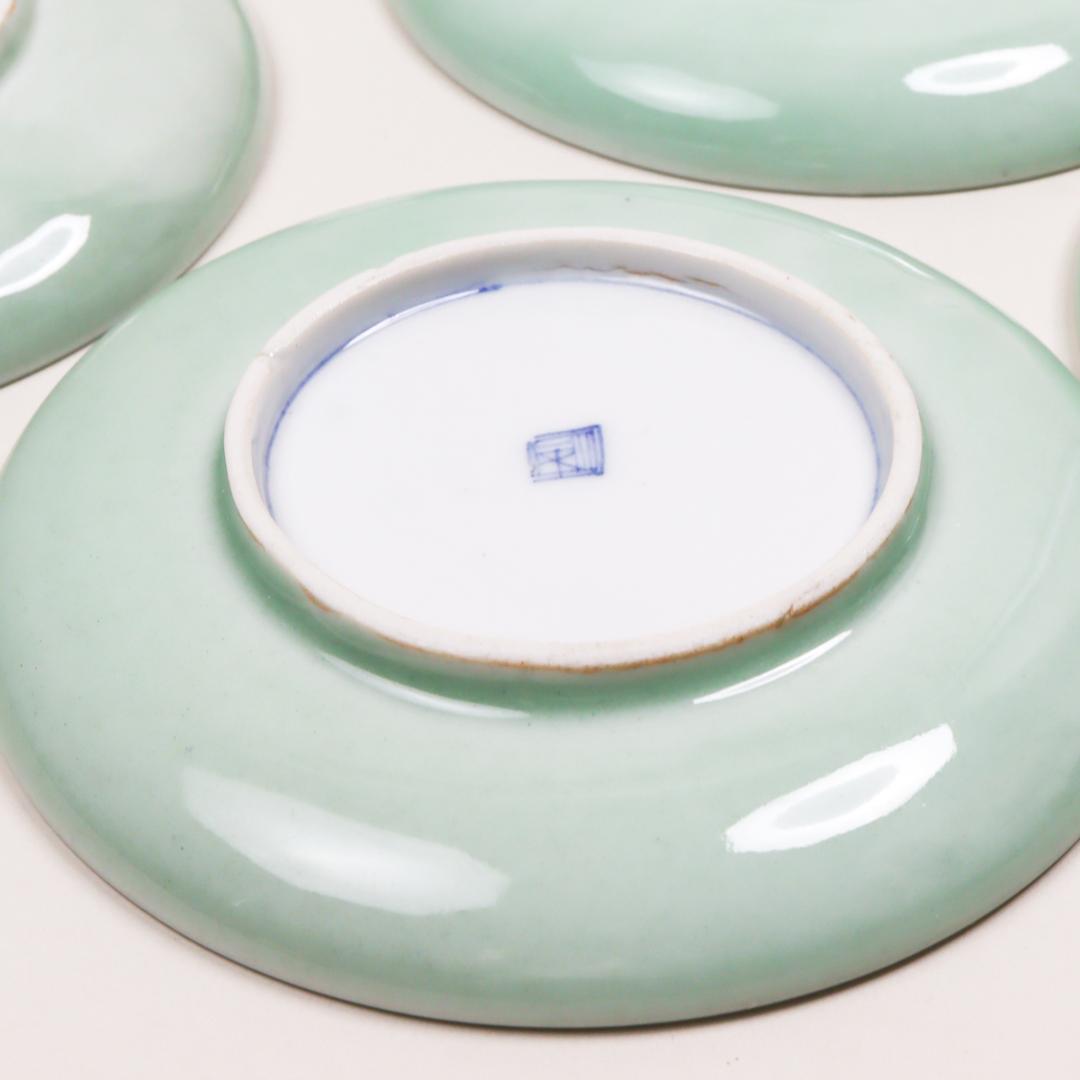 古伊万里 青磁 皿揃い 5枚