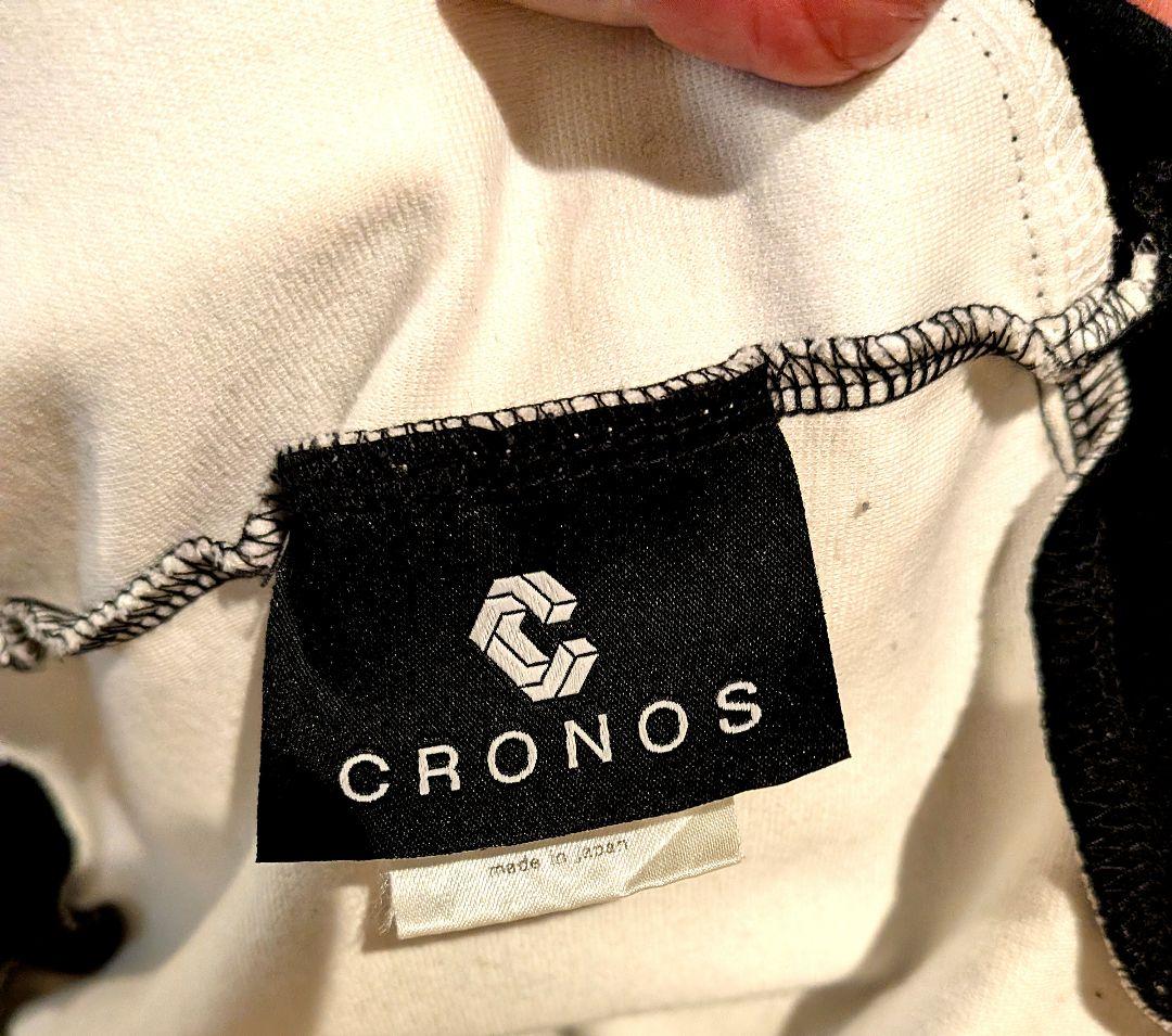 CRONOS ジップアップジャケット ブラック/ホワイト