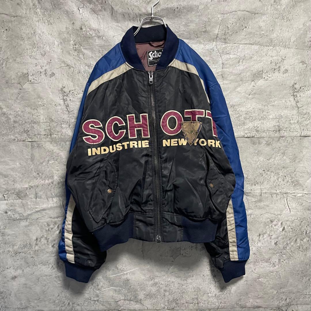 schott ショット　MA-1 フライトジャケット　レアデザイン　古着　M