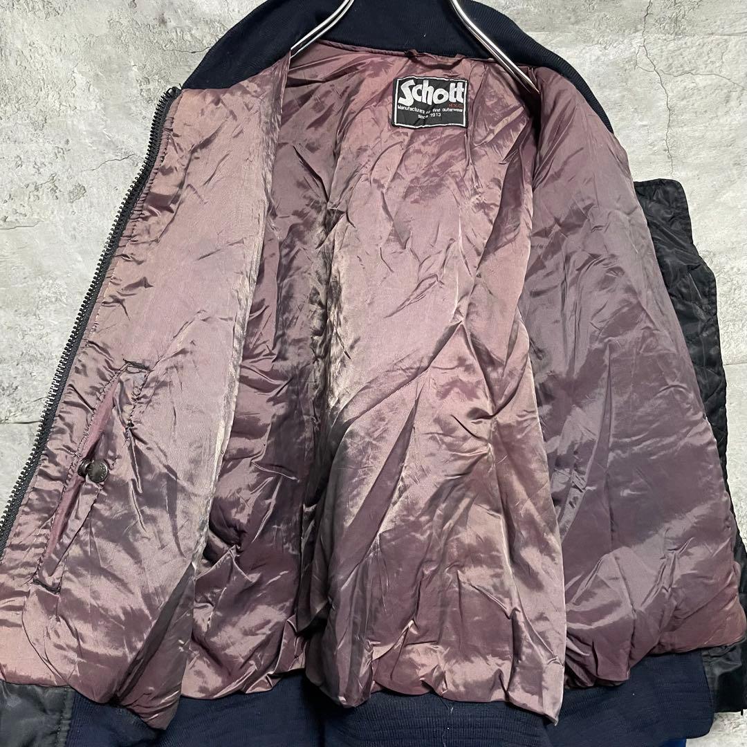 schott ショット　MA-1 フライトジャケット　レアデザイン　古着　M
