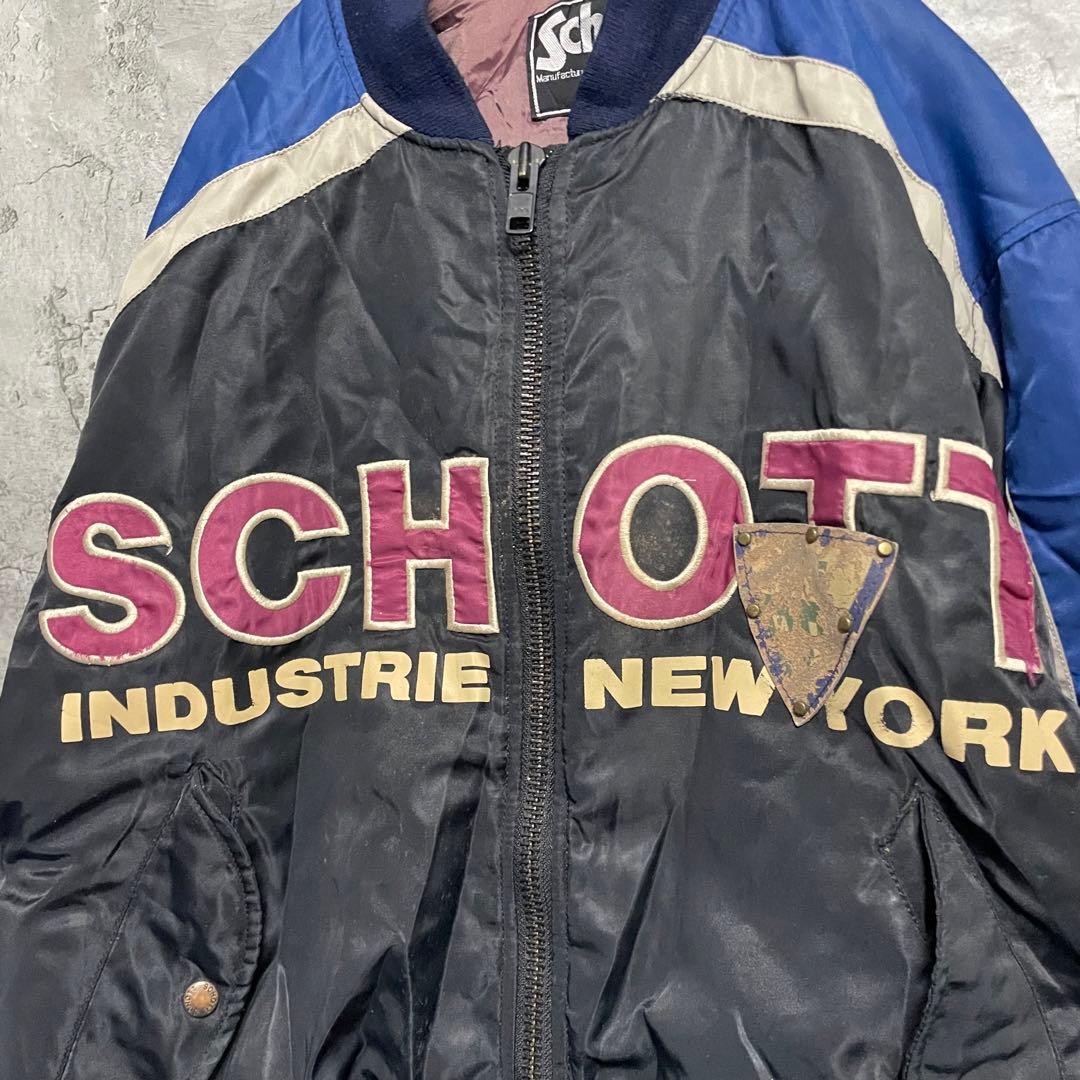 schott ショット　MA-1 フライトジャケット　レアデザイン　古着　M