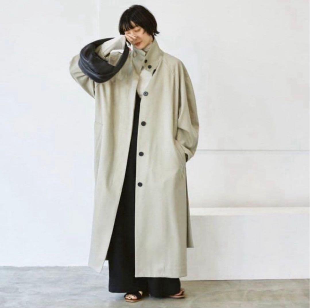 試着のみ美品★TODAYFUL スタンドカラートレンチコート 36