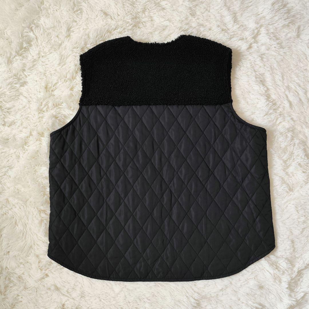 イアパピヨネ スミスタイル キルティングベスト付3way馬刺繍コート ブラック